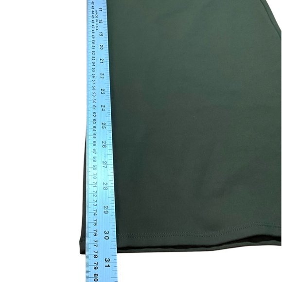 HALARA Olive Green Flare Leg Pull On Trousers Flat Front Back Pockets US Sz XL R - Picture 8 of 10